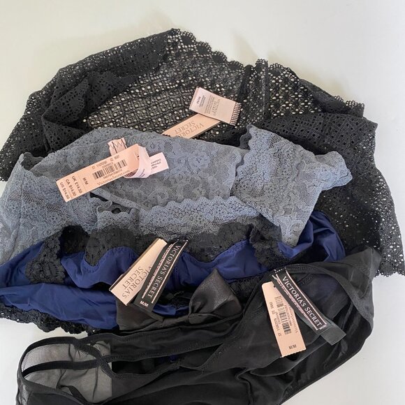 Victorias Secret Panty Underwear Lot of 4 Womens Medium Cheeky Hipster - Picture 4 of 4